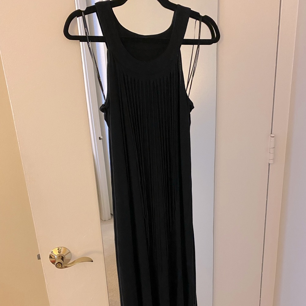 Kensie Black Dress with Fringe